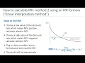 Week 10 lecture part 2 - Internal rate of return IRR