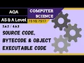 108 AQA A Level 7516-7517 SLR15 - 4 6 3 Source code bytecode and object executable code