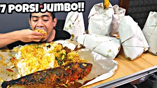 mukbang i eat 7 packs of nasi padang with jumbo portion 