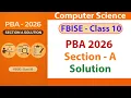 FBISE Class 10 PBA 2026 Section A Solution JavaScript Portfolio SSC-II CS Practical