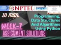 NPTEL Programming Data Structures And Algorithms Using Python WEEK-7 Assignment Solutions