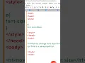 how to change font-size in html using