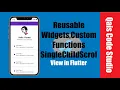 Flutter Reusable Widgets Custom Functions Using SingleChildScrollView in Urdu Basic to Advanced