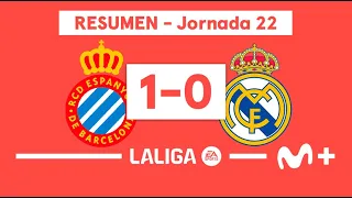 RCD Espanyol de Barcelona 1-0 Real Madrid | LALIGA EA SPORTS (Jornada 22) - Resumen | Movistar Plus+