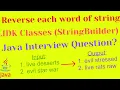 Reverse each word of a string using StringBuilder in java