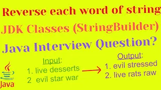 Reverse each word of a string using StringBuilder in java