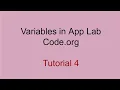 Variables I App lab code org I Tutorial-4