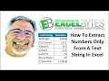 How To Extract Numbers Only From A Text String In Excel