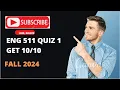 ENG 511 Quiz 1 Psycholinguistics eng 511 quiz 1 Correct Solution 2024