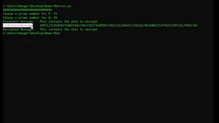 RSA Algorithm Encryption Python