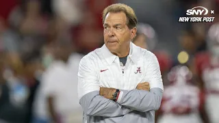 Nick Saban gives props to reporter for wearing Yankees shirt at press conference NY Post Sports