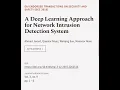 A Deep Learning Approach for Network Intrusion Detection System RTCL TV