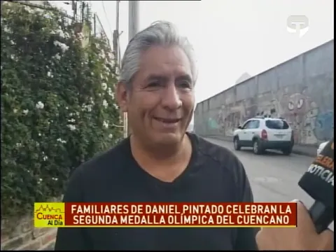 Familiares de Daniel Pintado celebran la segunda medalla olímpica del Cuencano