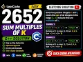 LeetCode 2652 Sum Multiples Easy C Solution