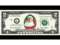 Colorized SANTA CLAUS on REAL 2 Dollar Bill Cash Money Collectible Merry Christmas
