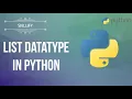 Python Zero to Hero Day List Datatype in Python Datatypes