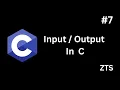 Input Output In C C Tutorial Series In Tamil ZATN TECH SCHOOL