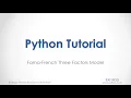 Python Tutorial Fama-French Three Factors Model