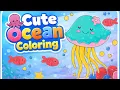Easy Jellyfish Coloring Page for Kids Learn Colors Underwater Fun