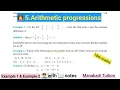 10th class math Chapter 5 Arithmetic Progressions Example 1 Example 2 CBSE NCERT with notes