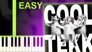 Cool (Hardtekk - Slowed) - EASY Piano Tutorial