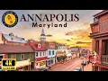 Annapolis Maryland Walking Tour 4K Historic Waterfront City Dock No Talking