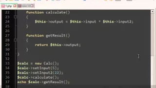 PHP OOP Tutorial 3 Scope and Calculator