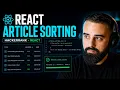 HackerRank React Article Sorting Solution Live Coding