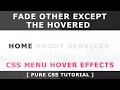 Fade Other Expect The Hovered - Css Menu Hover Effects