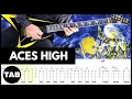 ACES HIGH Iron Maiden Guitar TAB | Lesson | Tutorial | Cover