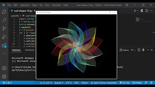 Python Turtle Graphics - 17 Cool Shape Drawing Python Turtle Coding