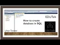 Basic of SQL Server 2014 in How to create database and its table using query