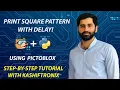 Square Pattern in Python with Delay PictoBlox Coding for Kids