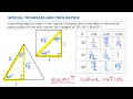 Special Triangles Trig Ratios 2 1c Pre-Calculus 11