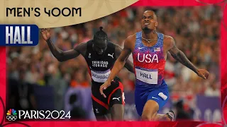 Quincy Hall DIGS DEEP in comeback win to take 400m gold medal Paris Olympics NBC Sports