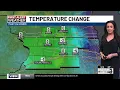 A cold front brings the chance for a few storms Tuesday