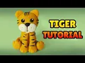 DIY how to make a TIGER - Easy Polymer Clay Fondant Cake Topper Tutorial