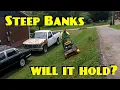 Mowing Steep Banks With The CubCadet 33inch Walkbehind
