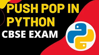 Implementation of Stack in Using Python List CBSE Class 12 Computer Science with Python Push POP