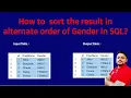 How to Sort the result in alternate order of Gender in SQL SQL query