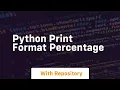 python print format percentage