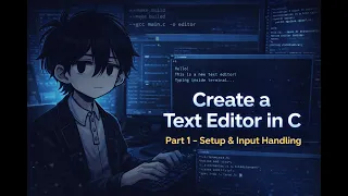 I Built a Text Editor in C Part 1 - Setup Input Like a Real Dev