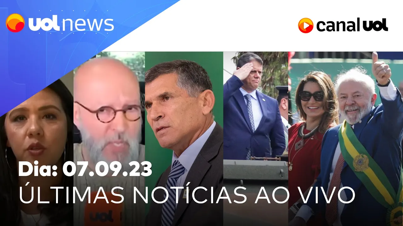 ???? Santos Cruz ao vivo; 7 de setembro sob Lula, Tarcísio em tanque, reforma ministerial e + notícias
