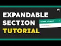 How to Create Expandable Sections with HTML CSS JavaScript