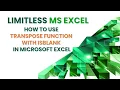 How to use the TRANSPOSE Function with ISBLANK in Excel