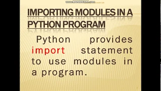 USING PYTHON LIBRARIES Class 12 Part 01 PYTHON CLASS 12 CHAPTER 4