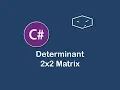 determinant 2x2 matrix in c