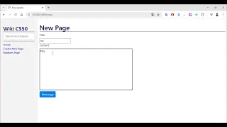 Harvard CS50 Web Project 1 Wiki
