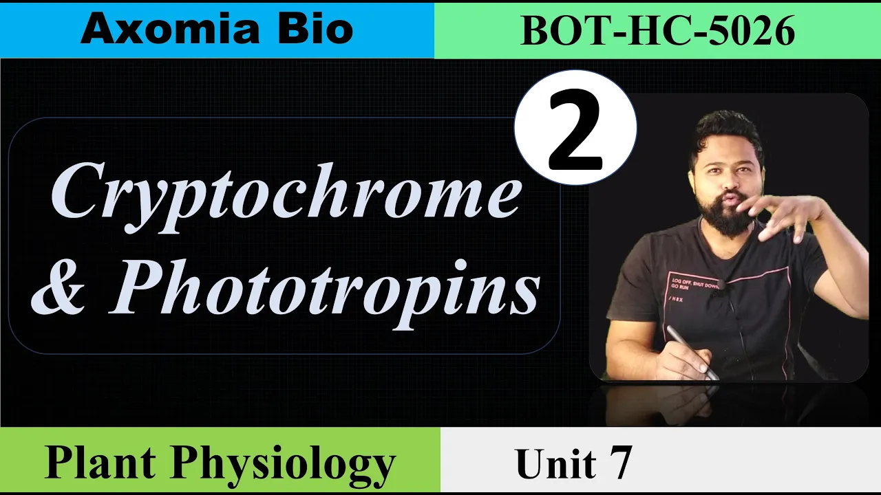 Cryptochrome & Phototropin made easy| Plant Physiology|Dr. Rajib Borah| 5th sem Assamese| Axomia Bio