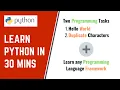 Learn Python in 30 minutes Python Tutorial for Beginners 2020